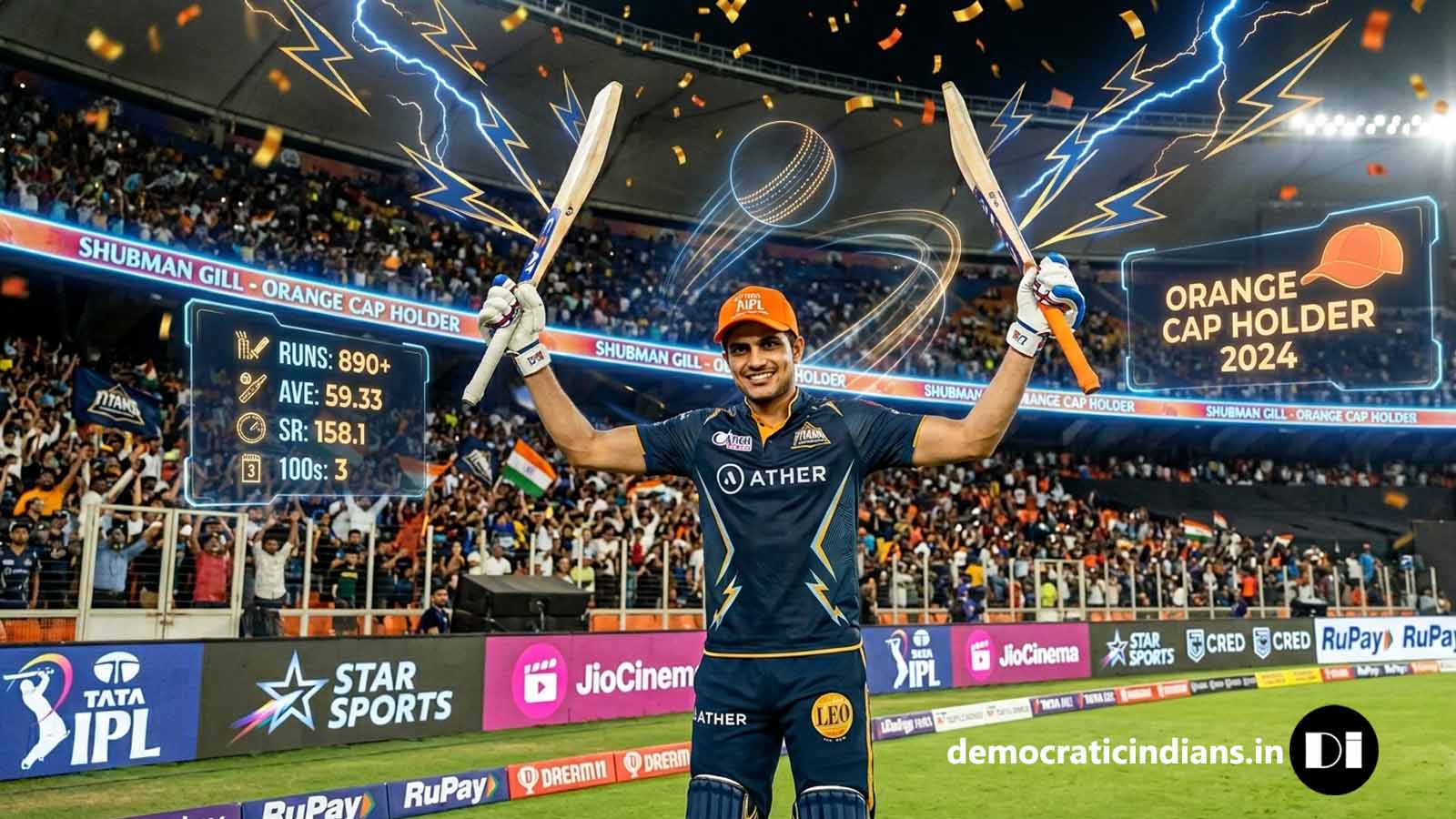 শুভমান গিল অরেঞ্জ ক্যাপ ২০২৪: বাইশ গজে রাজত্ব করছেন গুজরাট টাইটান্স অধিনায়ক